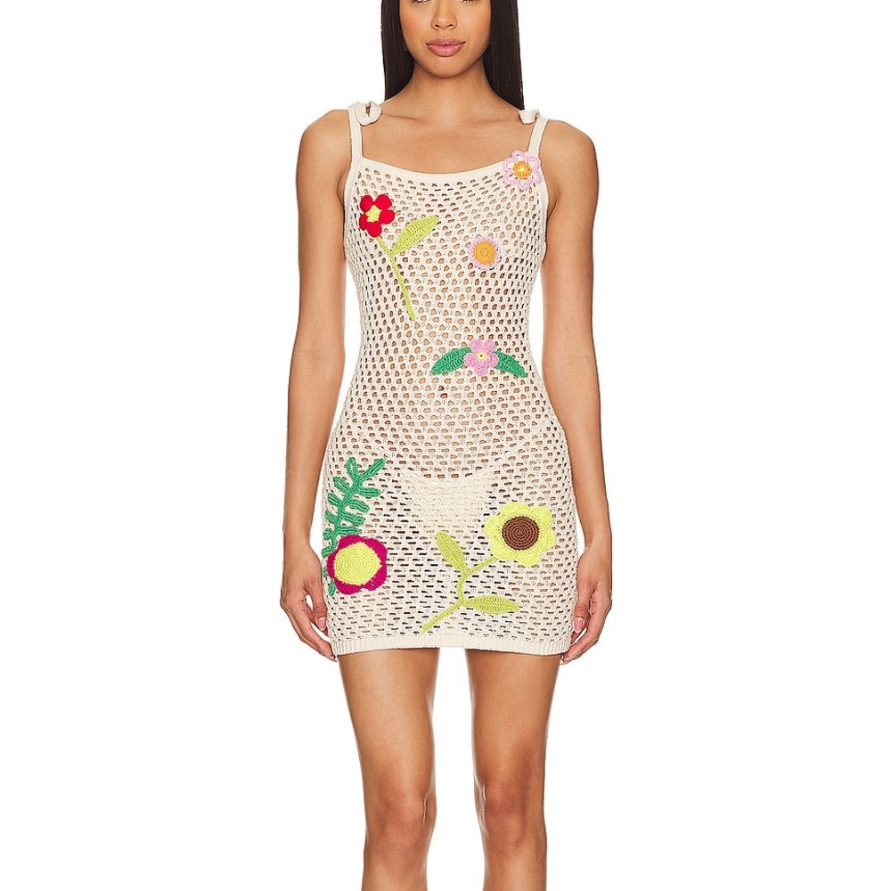 Lovers and Friends Crochet Beach Mini Dress